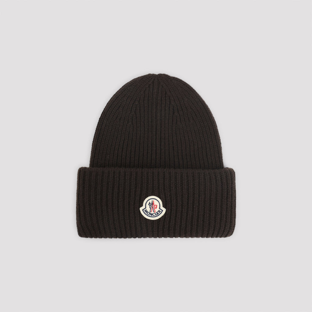 MONCLER Wool Blend Beanie Hat for Men