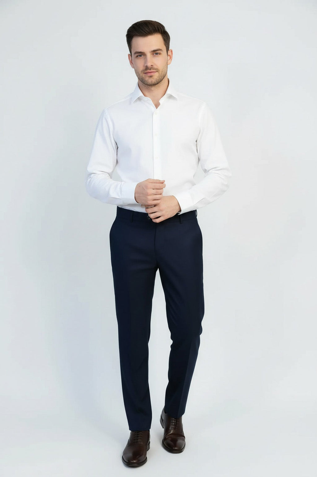 Deep Navy Slim Fit Dress Pants – Wessi
