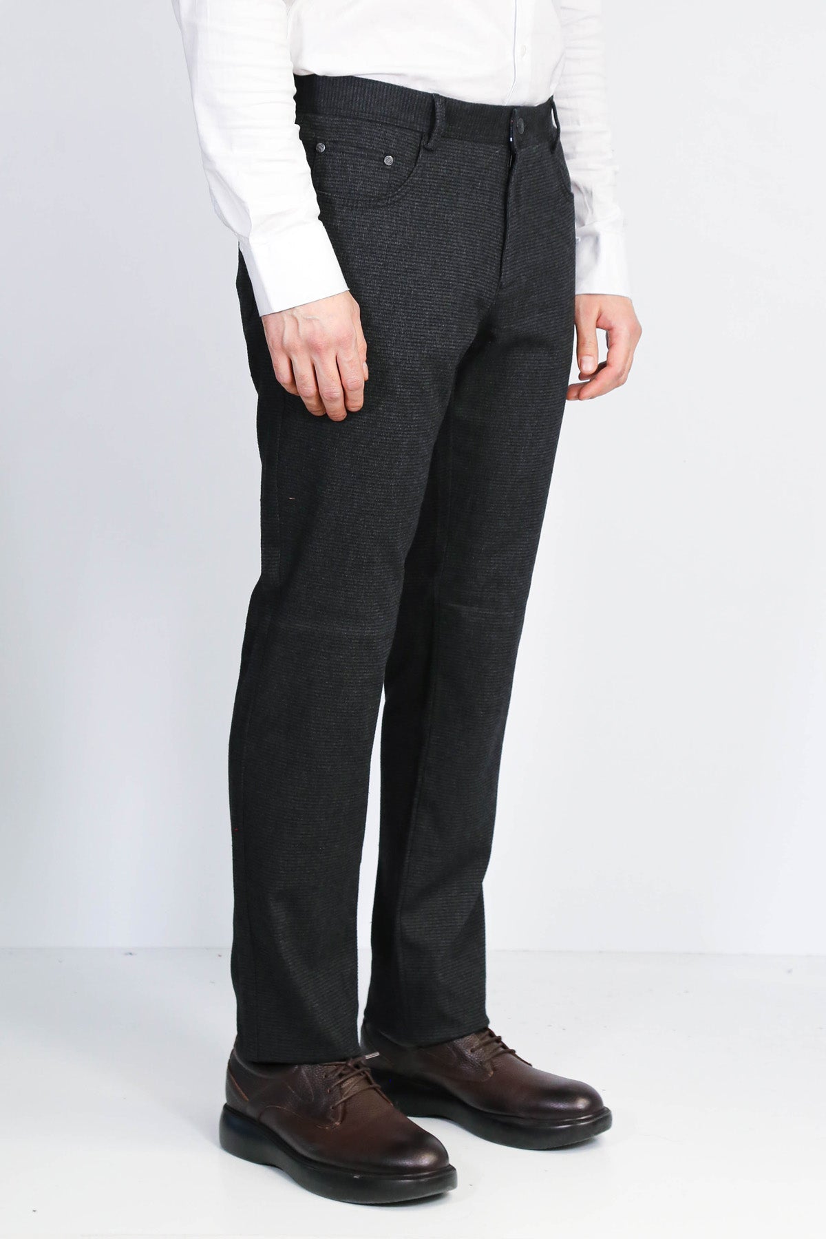 5 Pockets Cotton Black Men Pants - Wessi