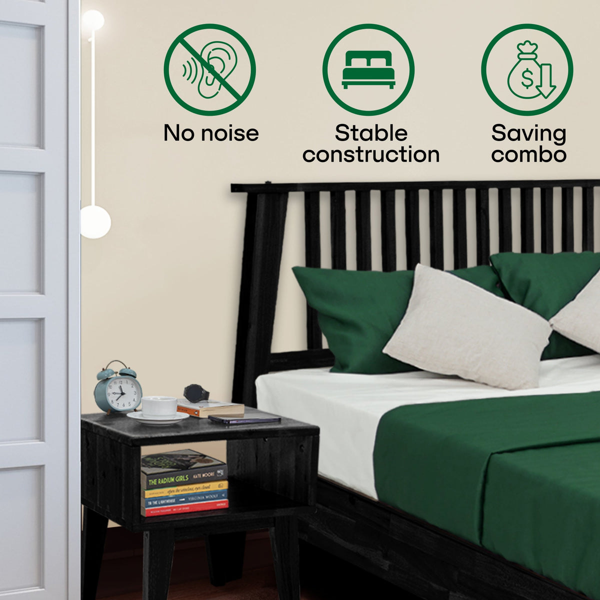 Kaylin Solid Wood Bed Frame