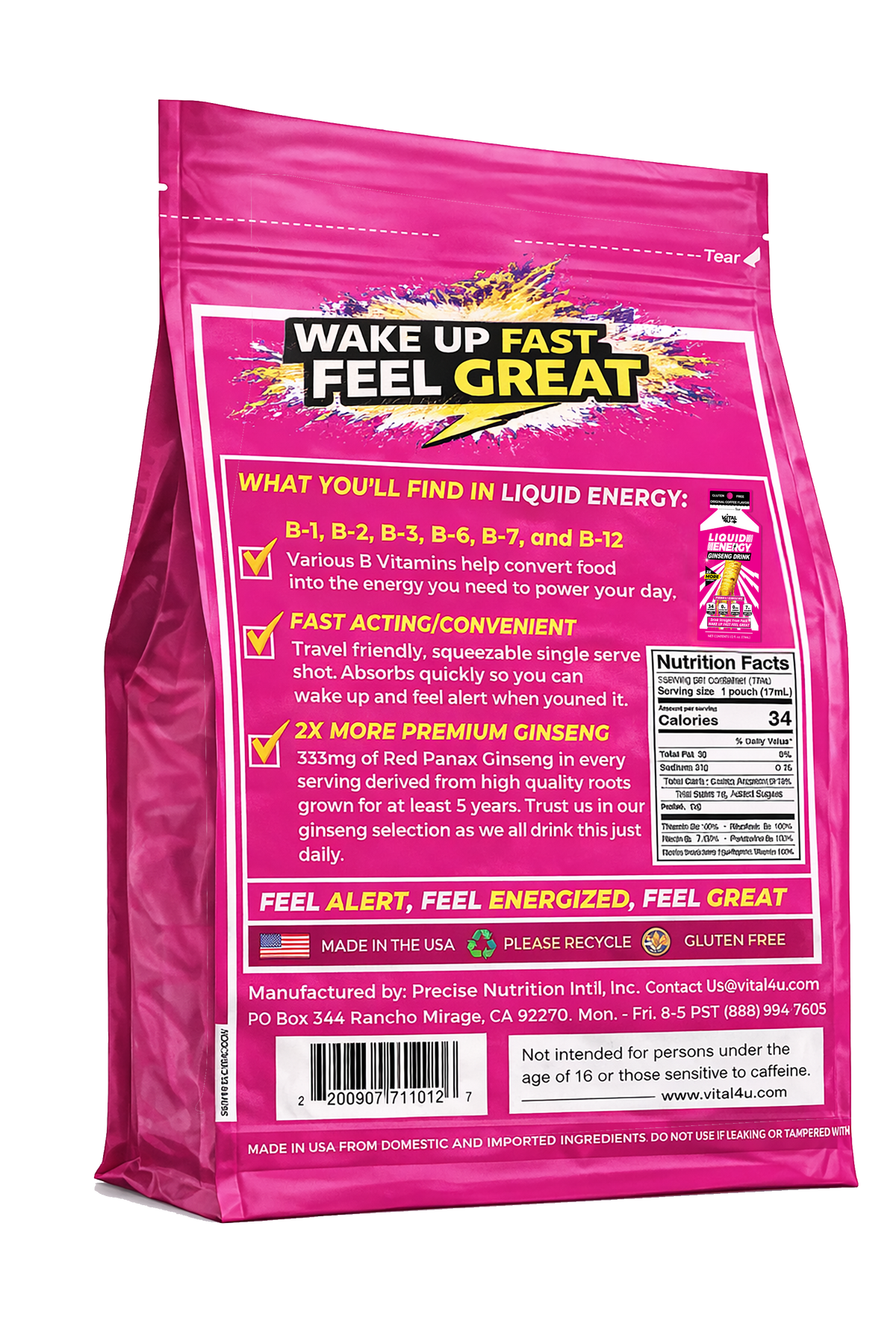 Liquid Energy Ginseng Drink Original Coffee