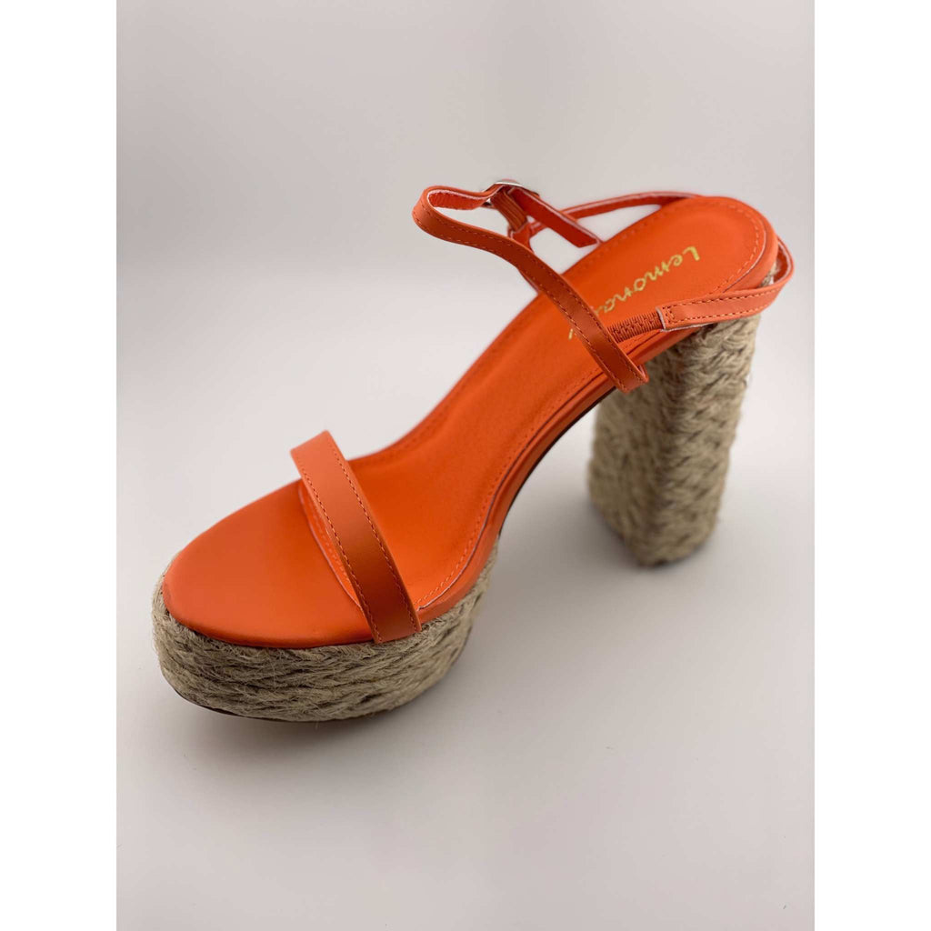 LEMONADE SANGRITA ORANGE JA4820 CHUNKY HEEL SANDALS