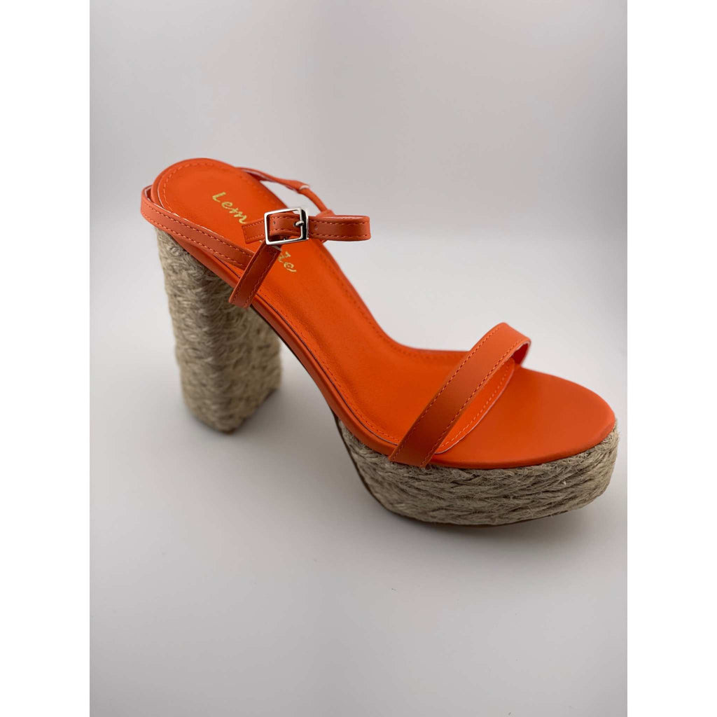 LEMONADE SANGRITA ORANGE JA4820 CHUNKY HEEL SANDALS