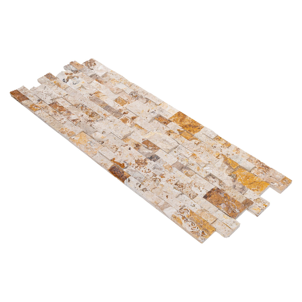 Leonardo Onyx Ledger 3D Panel 6"x24" Natural Marble Wall Tile - Full Truckload