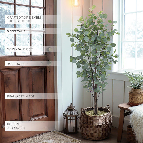 Tall Lifelike Potted Tree