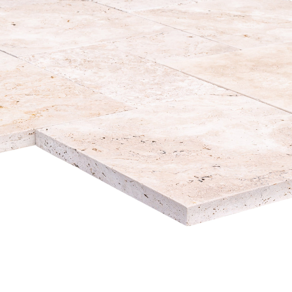 Light Antique Travertine Pattern Tumbled Pavers - Full Truckload