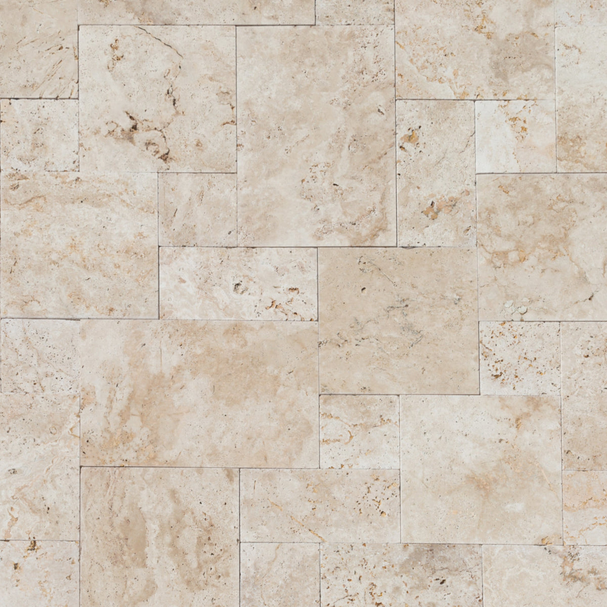 Light Antique Travertine Pattern Tumbled Pavers - Full Truckload