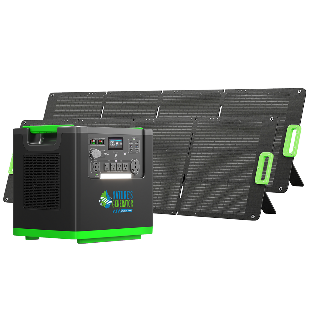 Nature's Generator Lithium 6000 with Solar Panel