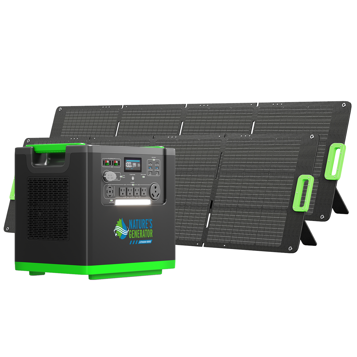 Nature's Generator Lithium 6000 with Solar Panel