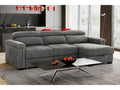 Lucious Gray Double Slider Power Sectional Sofa w/ Storage LAF Chaise
