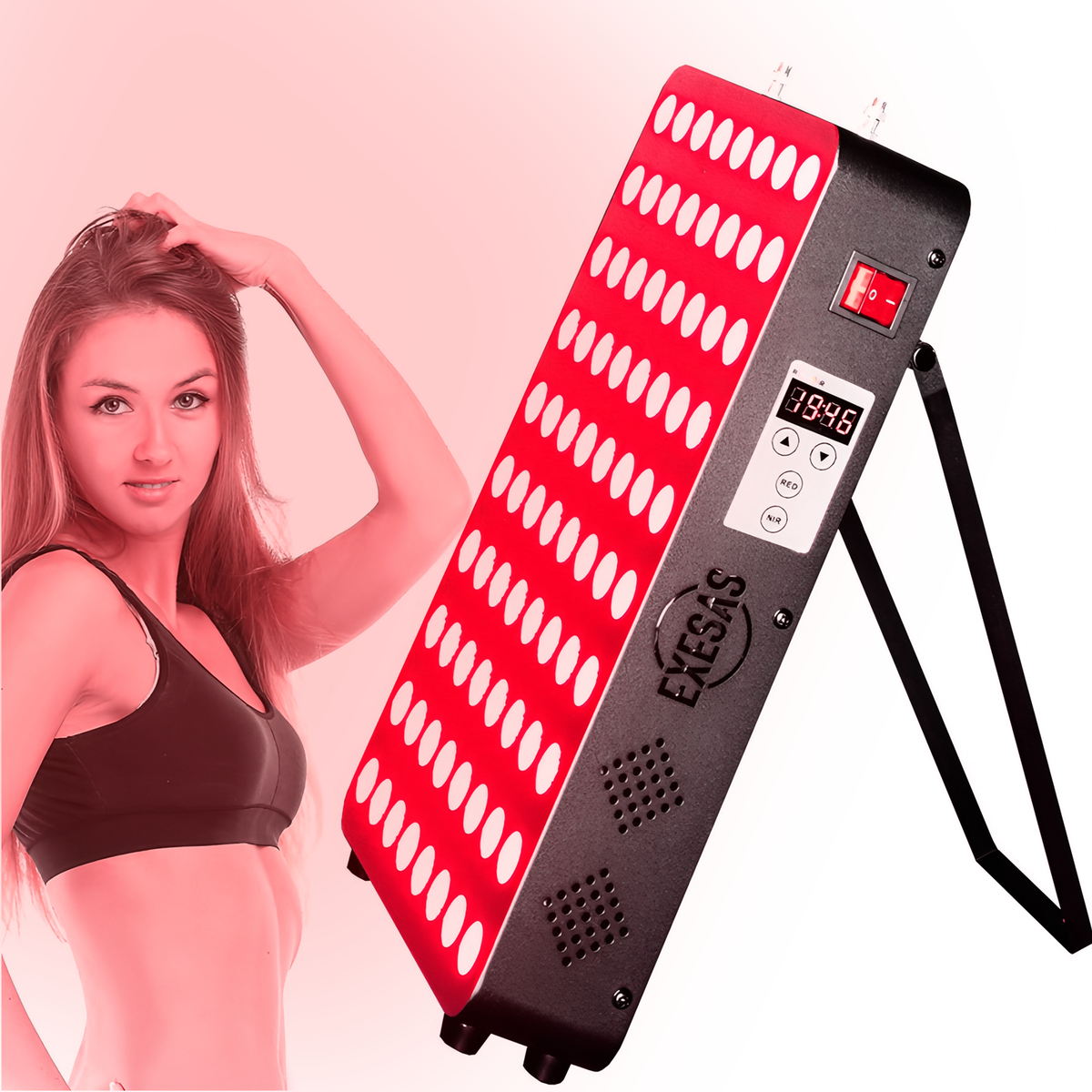 EXESAS 80 LED, 400W Dual-Chip, Red Light Therapy Device for Full Body 660nm & 850nm Infrared LED Panel for Beautiful Skin, Weight & Pain Management