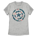 Women's Marvel Captain Floral T-Shirt