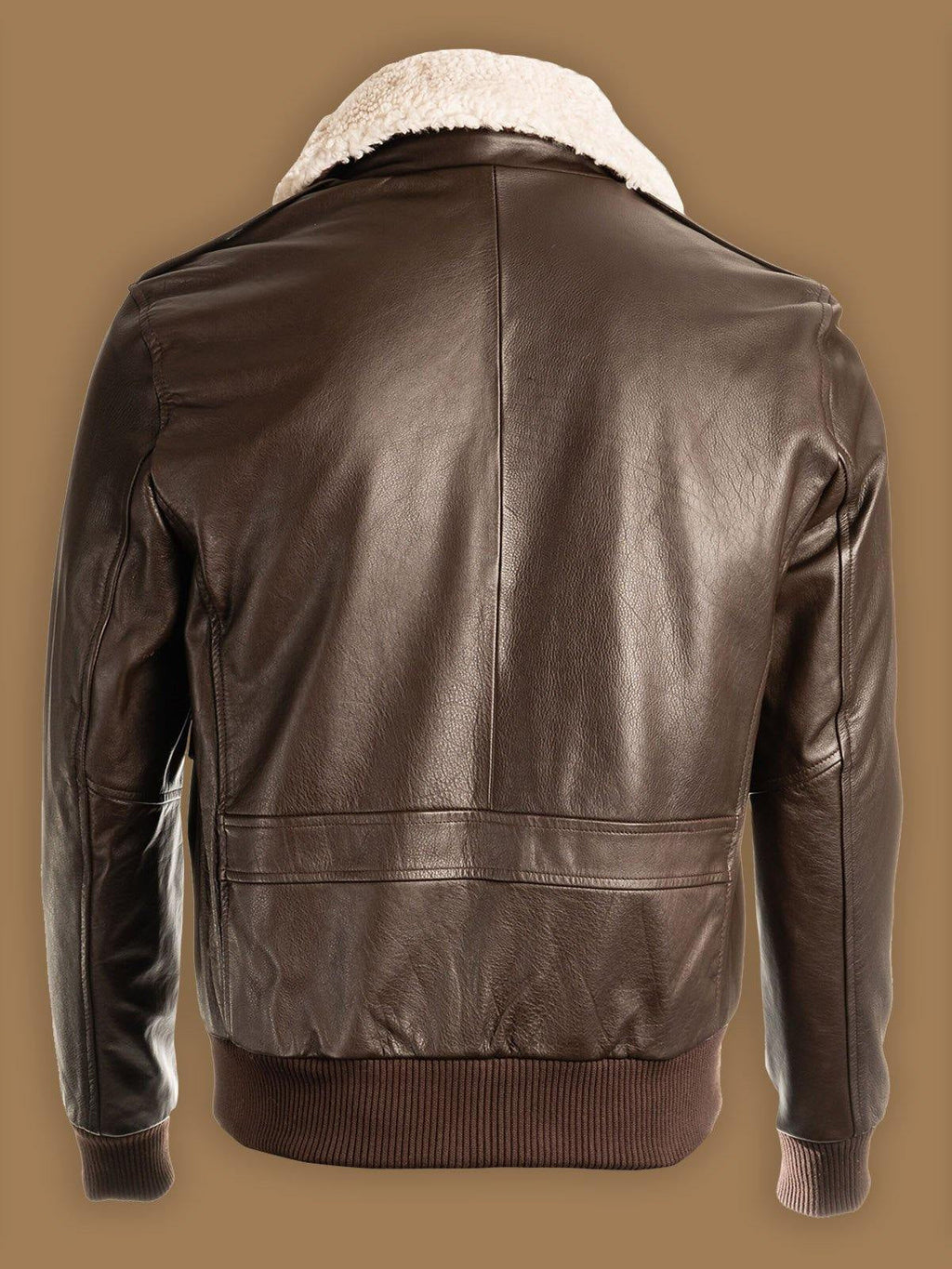 Men’s Brown Pilot Shearling Bomber Leather Jacket