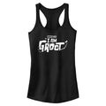 Junior's Marvel Groot White Logo Tank Top