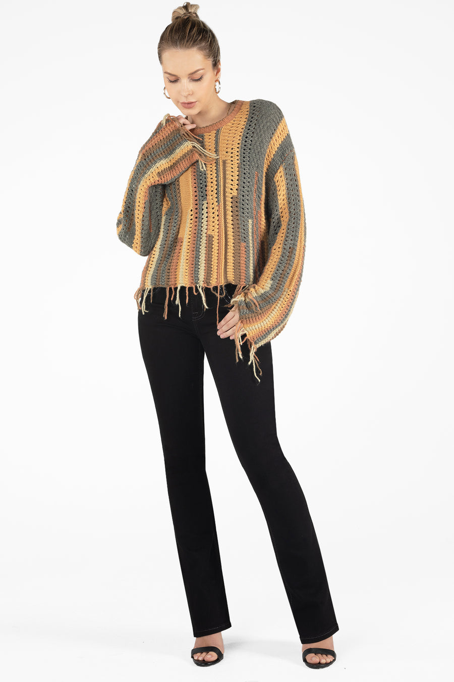 Autumn Fringe Knitted Sweater