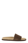 BRUNELLO CUCINELLI Flat Suede Sandals for Men