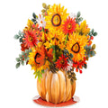 HugePop Harvest Bouquet Pop Up Card, With Detachable Bouquet, 10"x14"