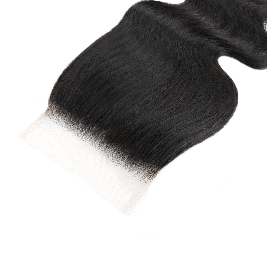 Malaysian Body Wave 4x4 Transparent Lace Human Hair Closure