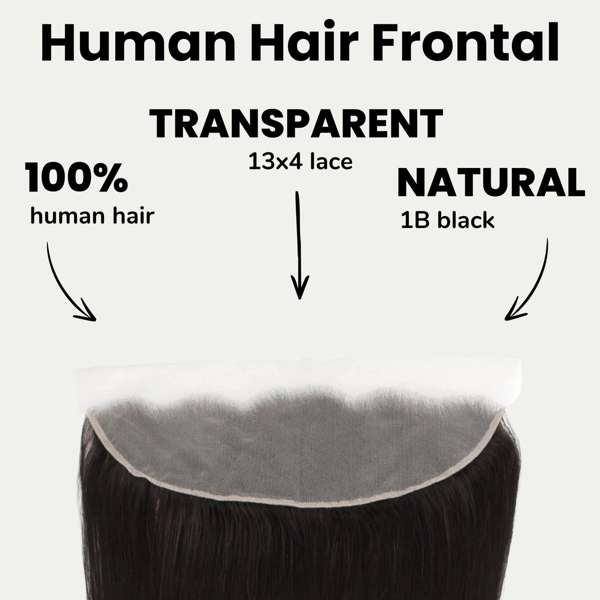 Malaysian Straight 13x4 Transparent Lace Human Hair Frontal