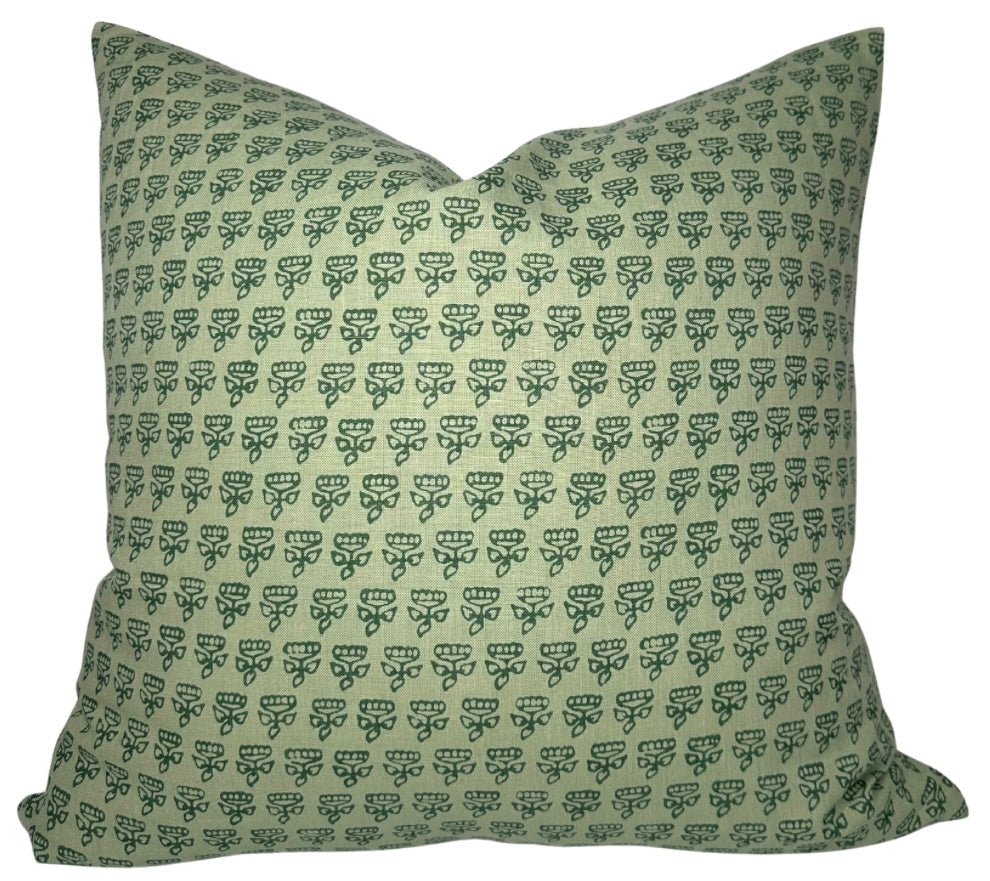Mimi Pillow Cover in Green, Thibaut Pillows