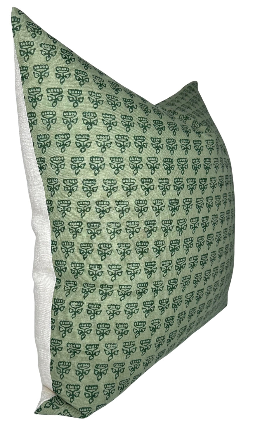 Mimi Pillow Cover in Green, Thibaut Pillows