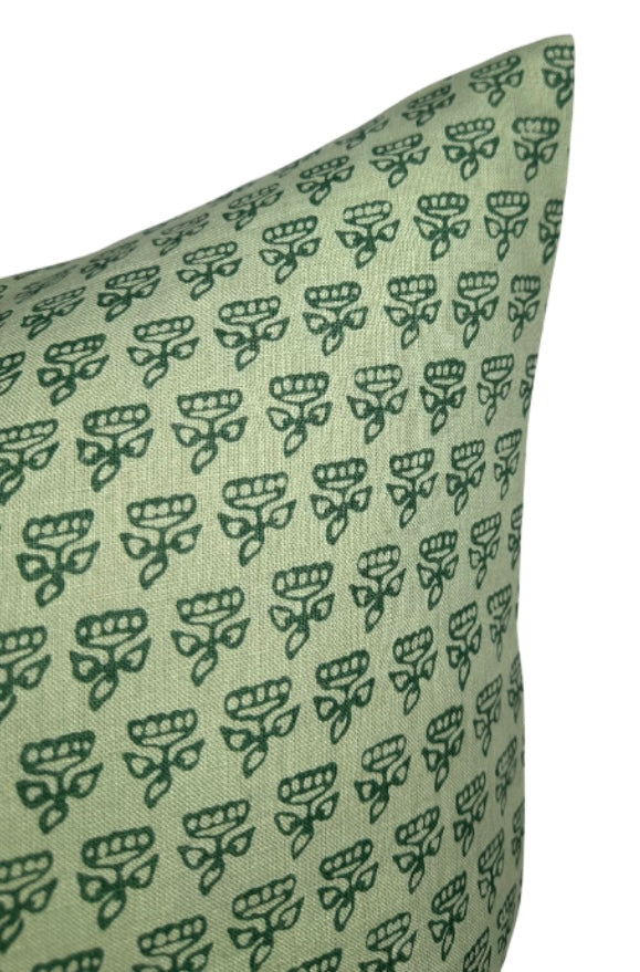 Mimi Pillow Cover in Green, Thibaut Pillows