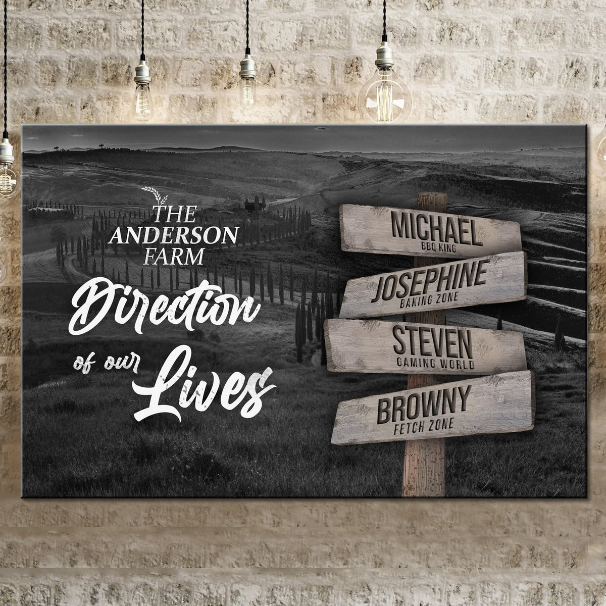 Direction Of Our Lives Family Farm Names Sign