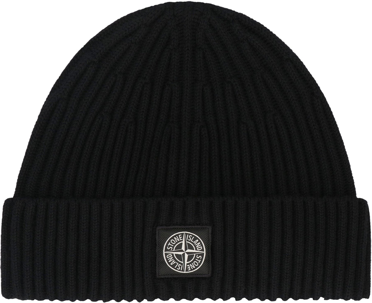 STONE ISLAND Ribbed Wool Beanie for Men