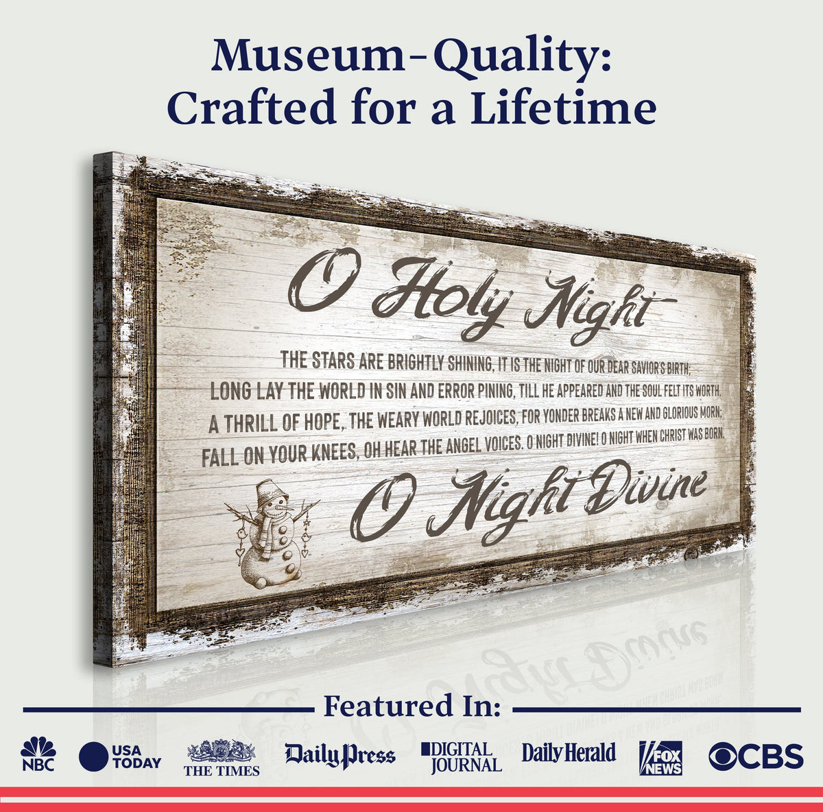 O Holy Night Christmas Sign