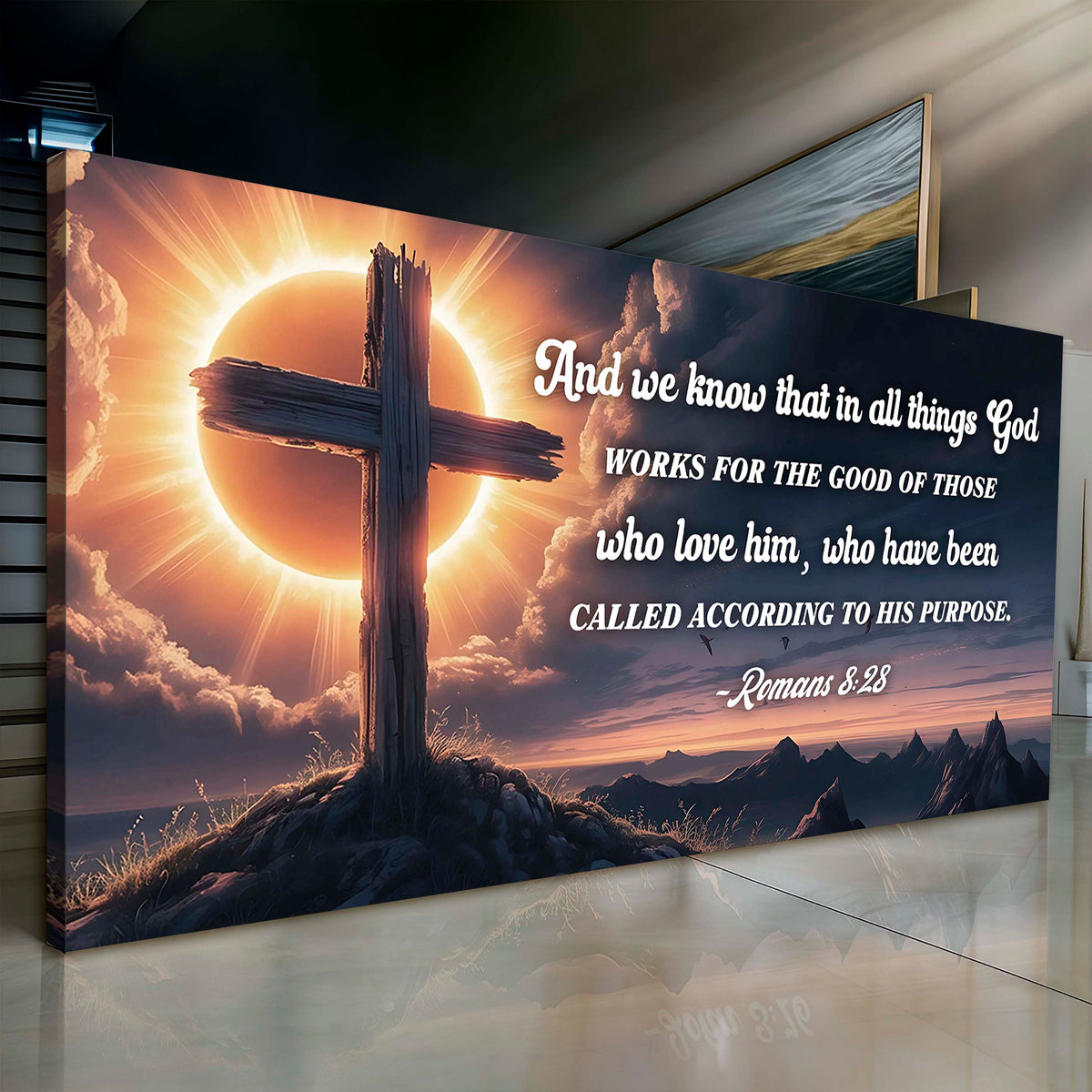Romans 8:28 - God Works For The Good Faith Sign