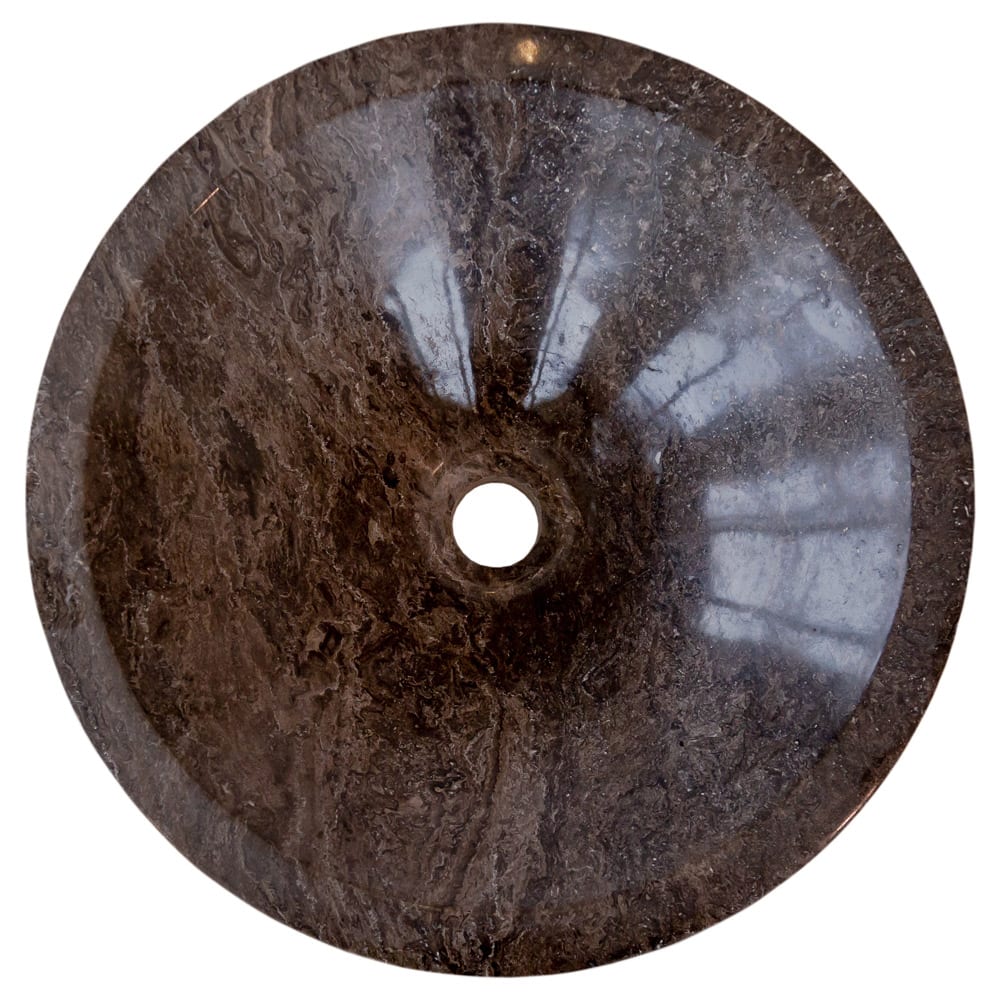 Narcist Brown Marble V-Shape Tapered Sink Polished (D)16" (H)6"