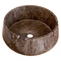 Narcist Brown Marble Vessel Sink High-Gloss Polished (D)16" (H)6.5"