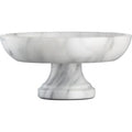 New York White Marble Fruit/Salad Decorative Bowl Semi-Polished