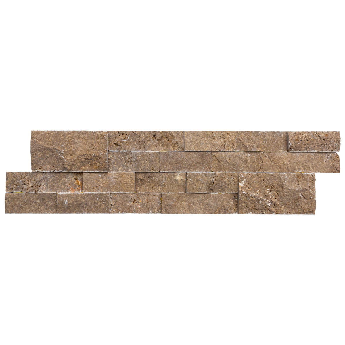 Noce Brown Ledger 3D Panel 6"x24" Natural Marble Wall Tile - Full Truckload