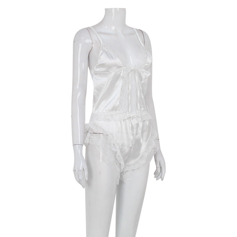 French Sling Pajamas Lace Sleepwear