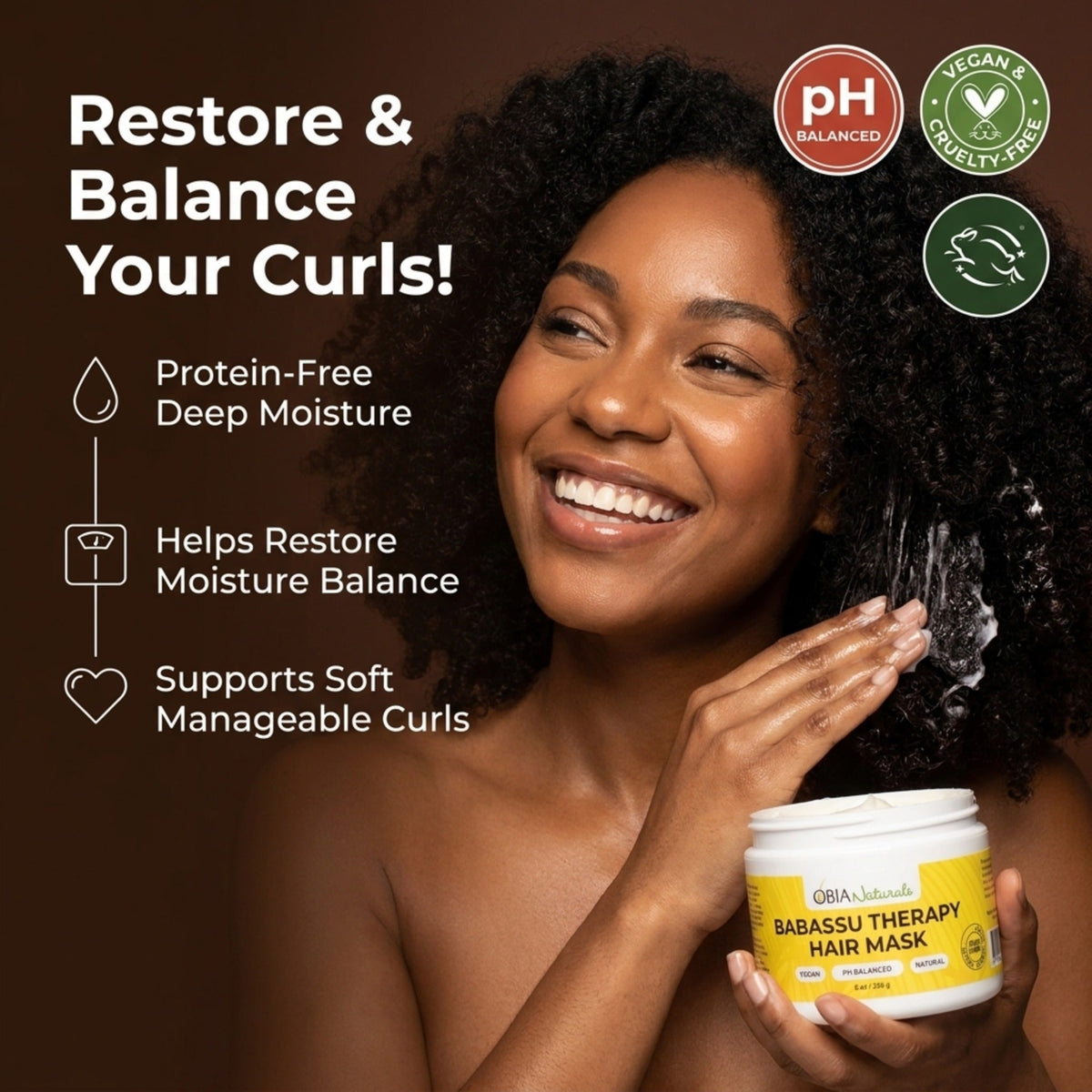 Babassu Hair Therapy Mask — Deep Conditioning Hair Mask for Curls