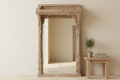 One-of-A-Kind Sun-Bleached Teak Arch Mirror