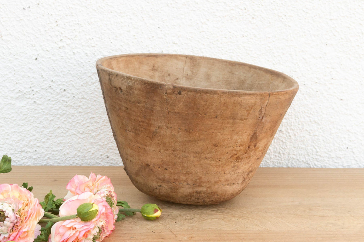 Original Bleached Wood African Vessel