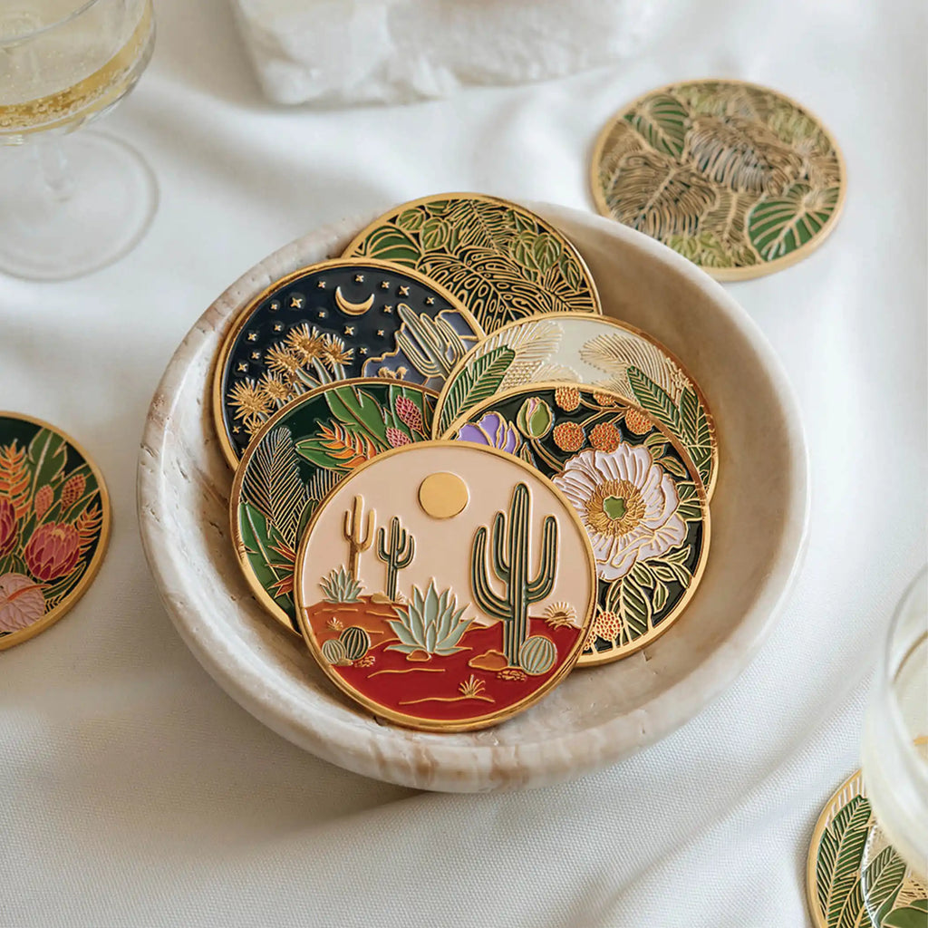 Warm Desert Gold Drink Coasters