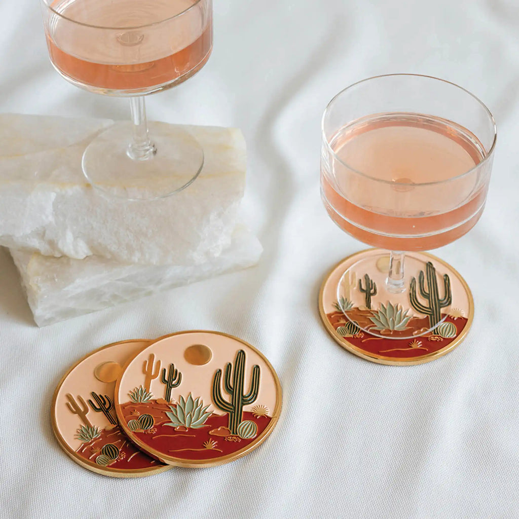 Warm Desert Gold Drink Coasters