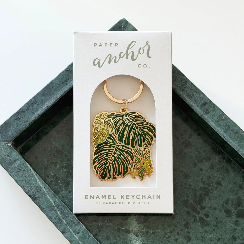 Monstera Tropical Keychain