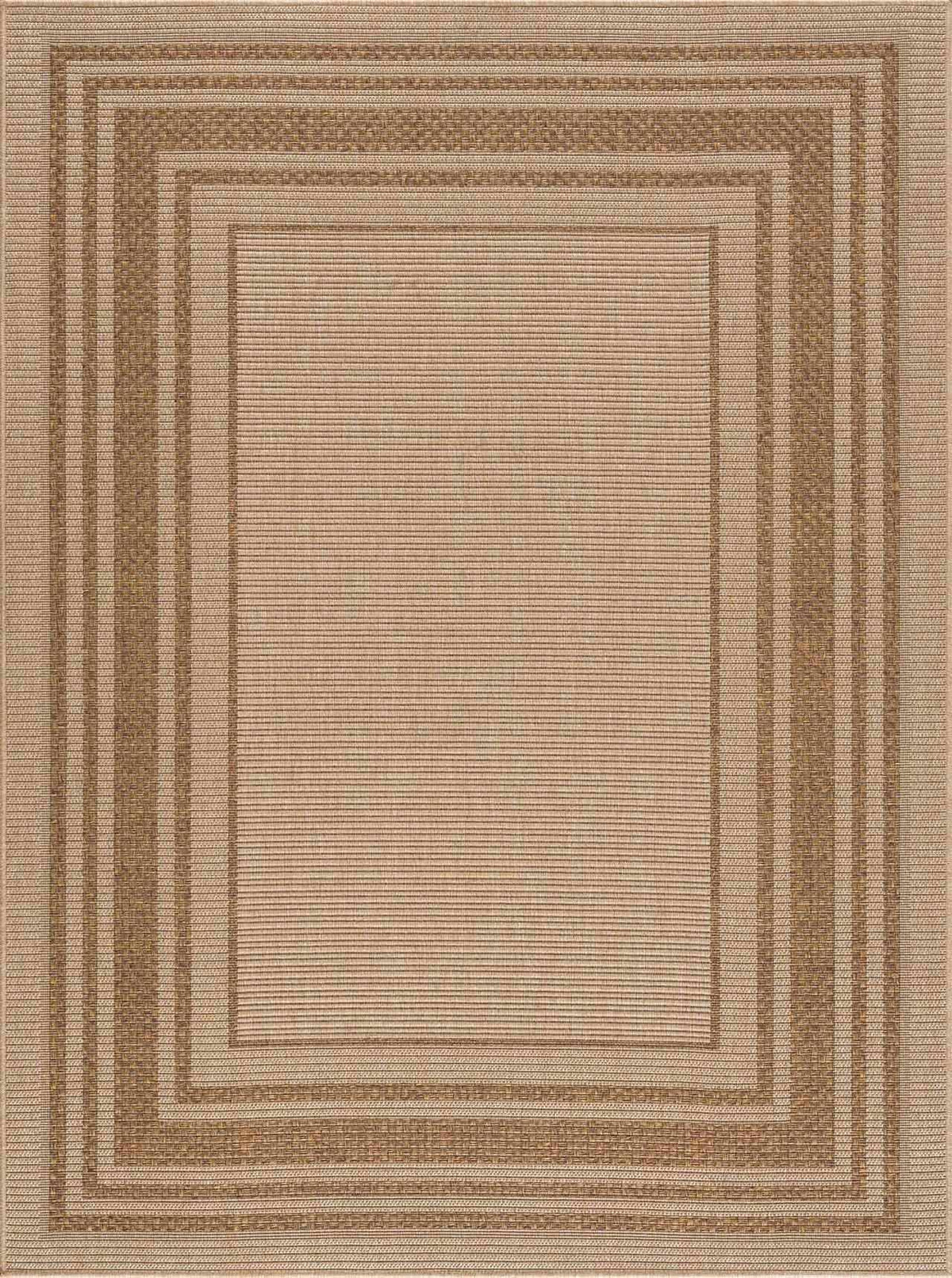 Isoko Bordered Faux Jute Outdoor Rug