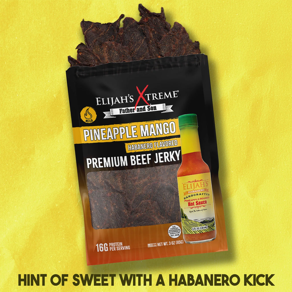 Elijah’s Xtreme Beef Jerky Bulk Trio - 6 bags of Each Flavor, 18 bags total (3lbs)