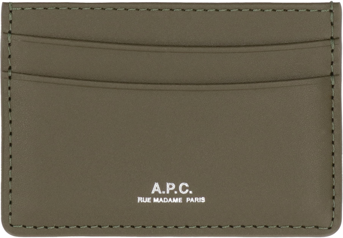 A.P.C. Mini Leather Card Holder with Four Slots