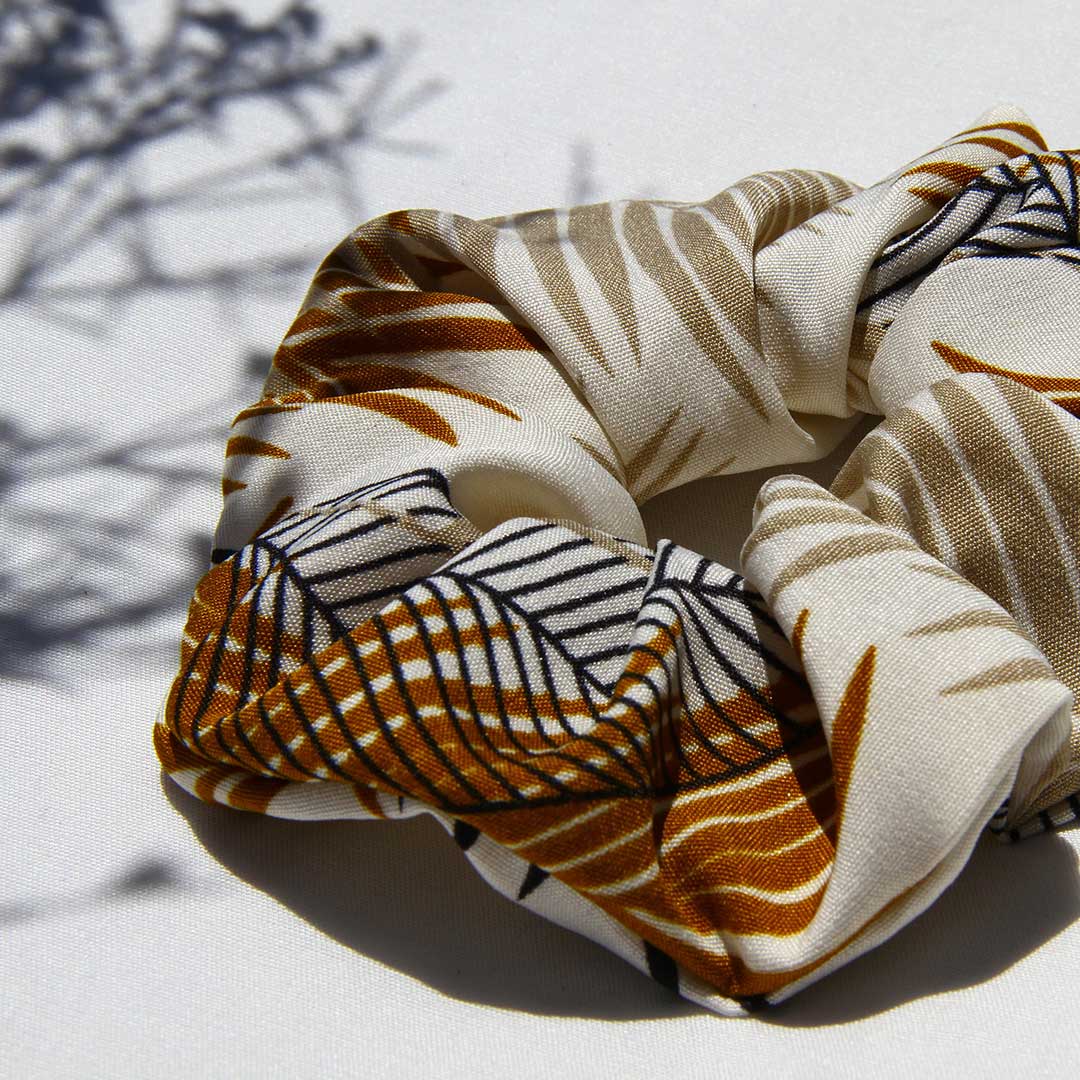 Gold Leaf Scrunchie