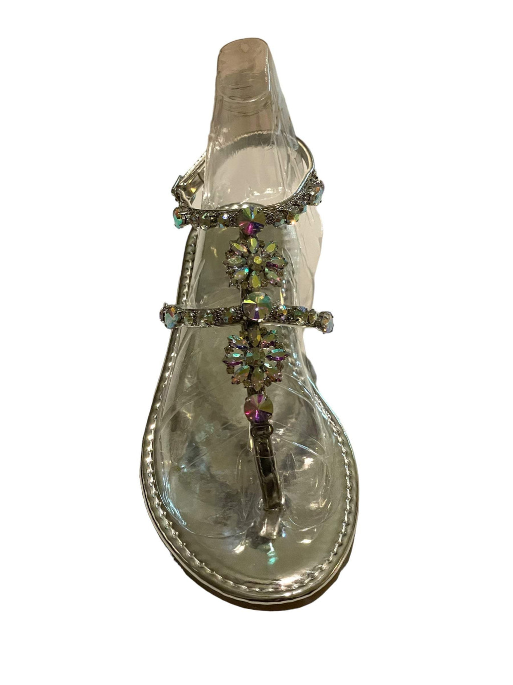 SB UP LS-01 Rose Gold with Gems Sandals