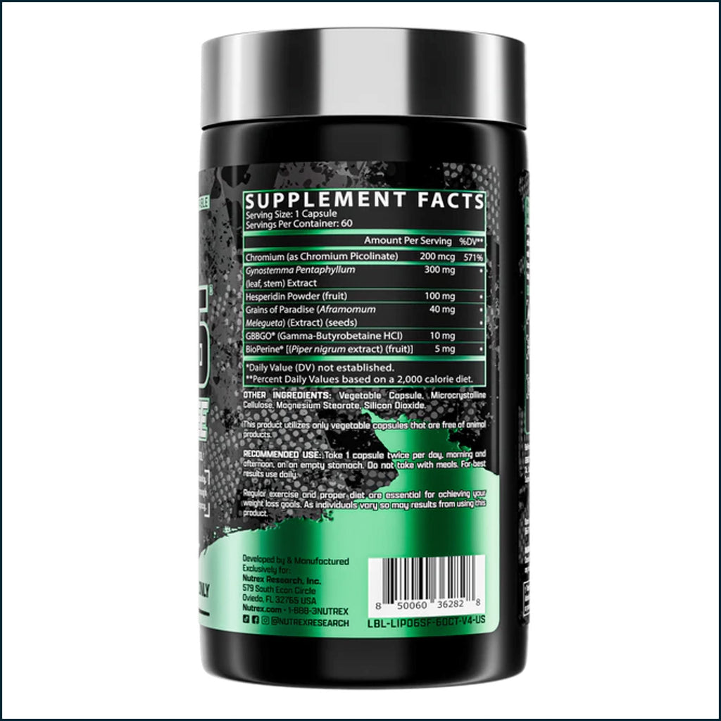 Nutrex LIPO-6 Stim-Free, 60 Caps (New Formula)