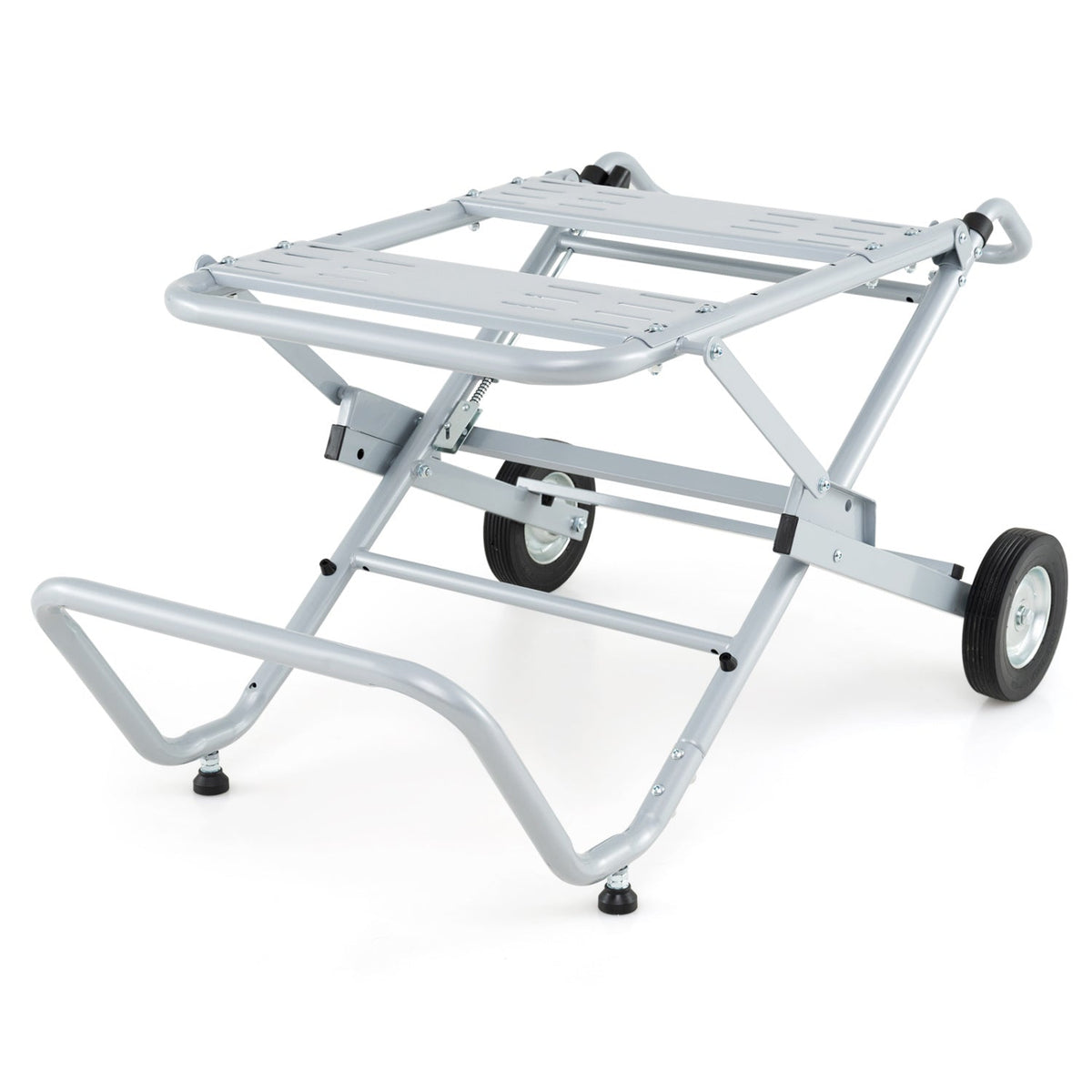 Portable Table Saw Stand with Rolling Wheels - Foldable