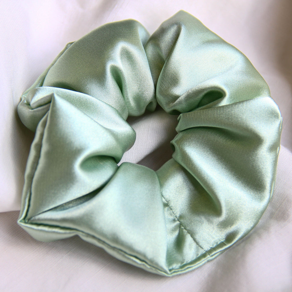 Mint Satin Scrunchie