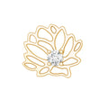 Diamond Lotus Flower Earring for Conch Piercing